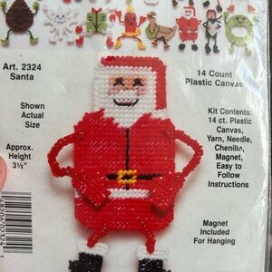 5/$25 Santa cross stitch pattern easy kit 😍
